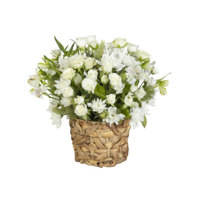 White Rose Basket